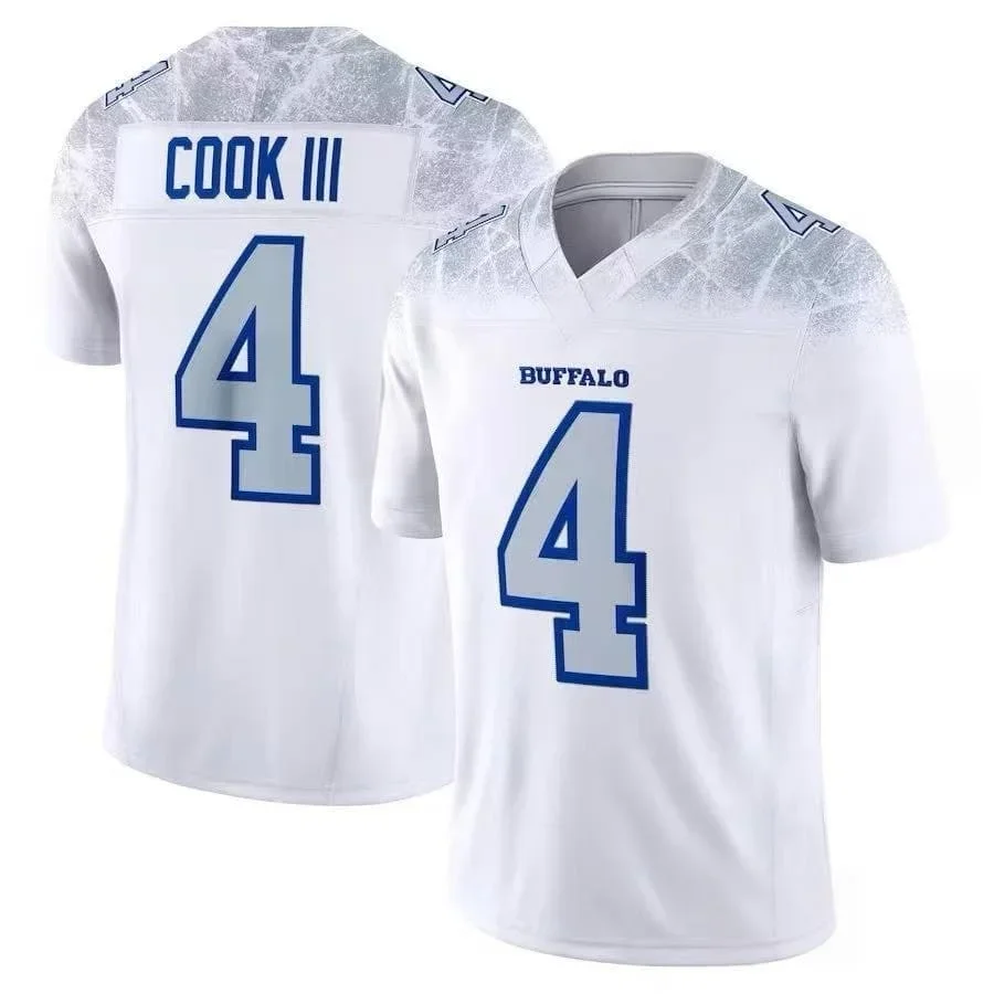 Männer Buffalo Bills # 17 Josh Allen Trikot Weiß V-Ausschnitt Name Nummer Kurzarm Sporttrikot Atmungsaktiv Bequem – Detail 4