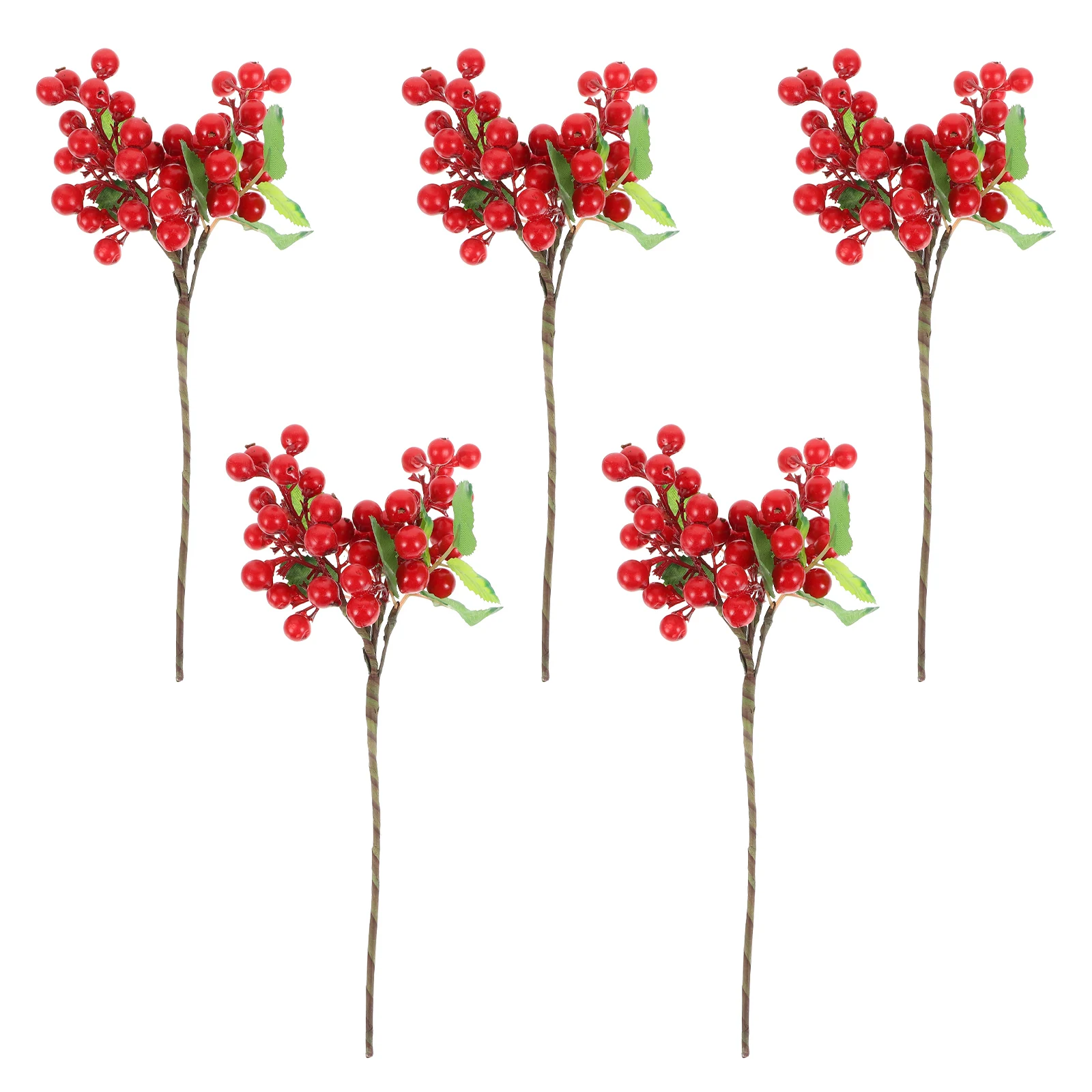 

5Pcs Artificial Berry Stems DIY Lifelike Xmas Decor Flower Arrangement Material Foam Berry Home Flower Arrangement Simulation