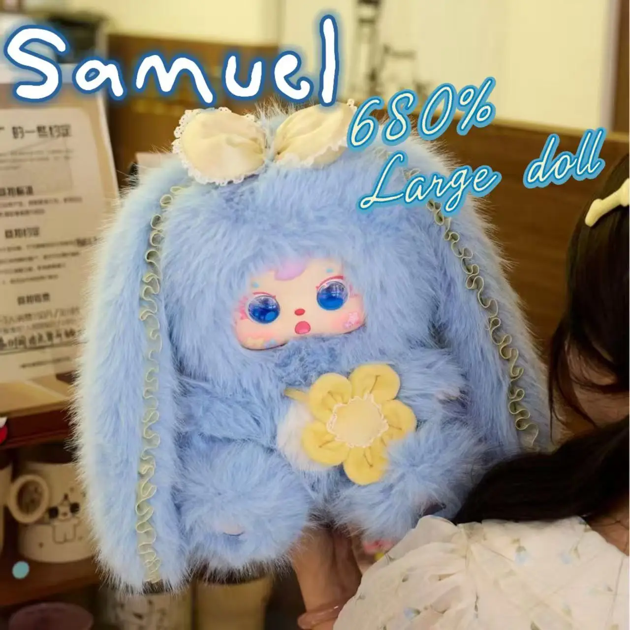 

New Samuel Bunny Elf Series 680% Blind Box Cute Vinyl Face Plush Rabbit Large Doll for Room Decoration Mystery Box Surprise Gift