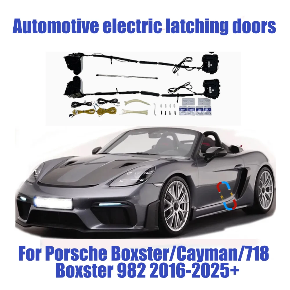 

For Porsche Boxster/Cayman/718 Boxster 982 2016-2025 Car Close Doors Super Silence Automatic Suction Door Closing Automatic Door