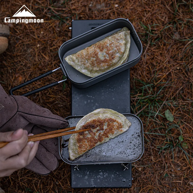 CAMPINGMOON S-1609 H-1609  S-2013 H-2013 Hard Alumina Old-Fashioned Multi Functional Portable Camping Picnic Aluminum Lunch Box