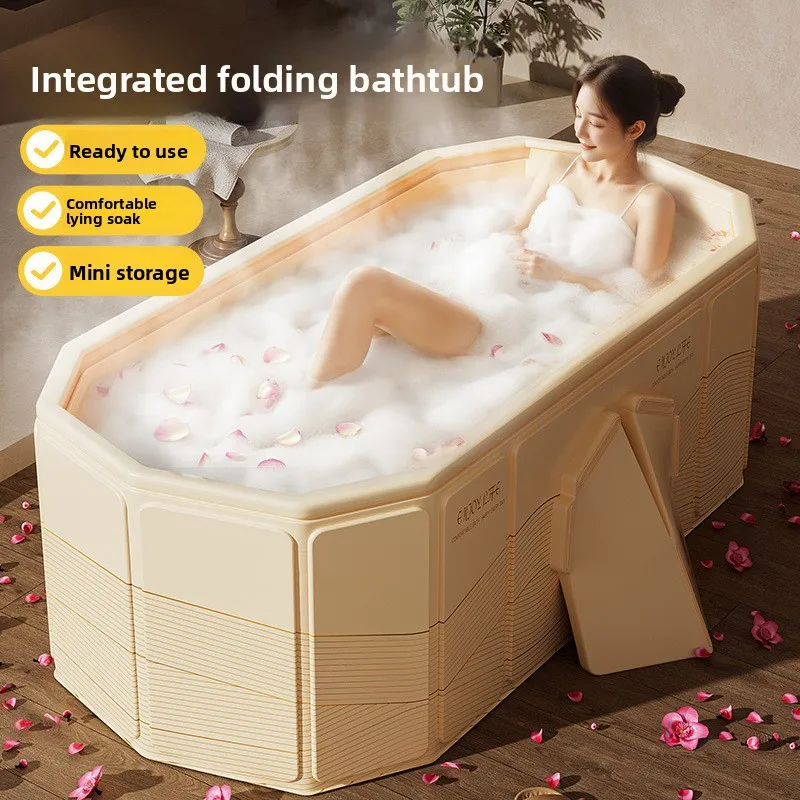 Quanqi Inflatable Bathtub Foldable Portable Home Large-Size Full-Body Tub Adults Children Constant-Temperature Extra-High