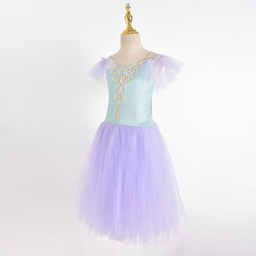 

Романтическое детское балетное платье-пачка, юбка для танцев для девочек, балетная юбка с золотыми пайетками, одежда для балетных выступлений, длинное платье принцессы