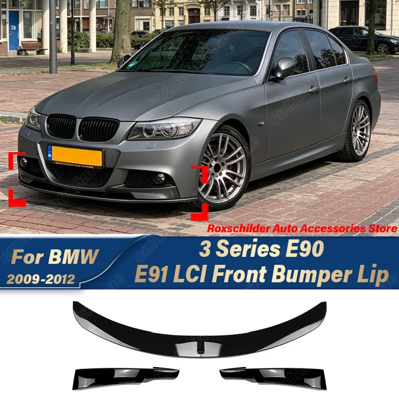 

For Bmw 3 Series E90 E91 LCI M Sport 2019 20202 2021 Automobile Front Bumper Lip Sports Racing Front Chin Spoiler Body Kit