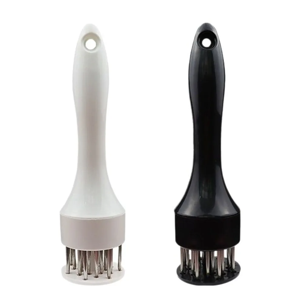 Stainless Steel Meat Tenderizer Tool 2-in-1 21-Pin Steak Tenderizer Kitchen Gadgets Marinade Injector Meat Needle Meat Mallet