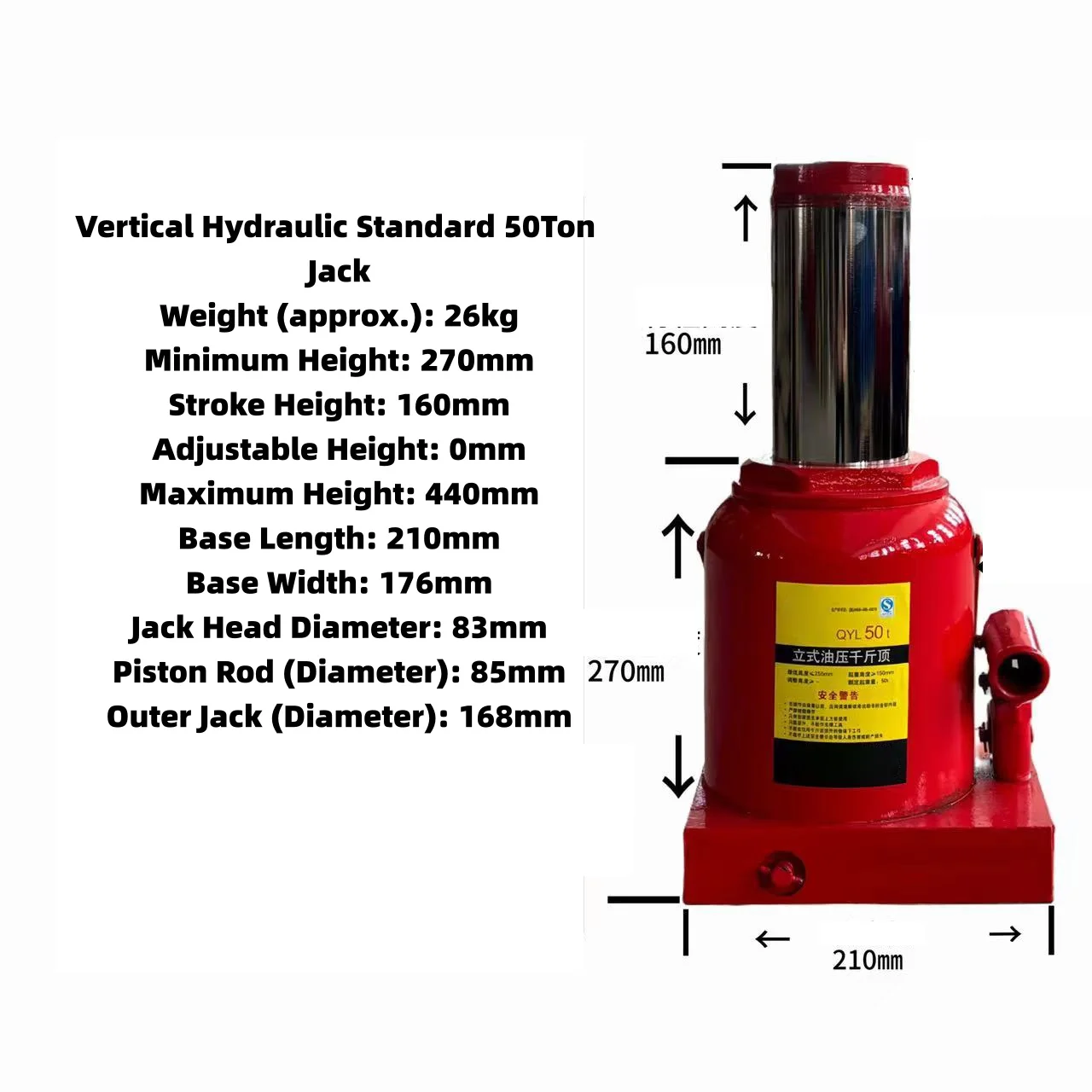 100Ton 200Ton 2Ton 5Ton 10Ton 16Ton 20Ton 32Ton 50Ton Steel Hydraulic Bottle Jack Industrial Lifting Equipment CE