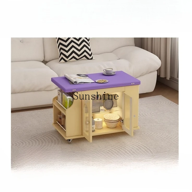 

Movable side few multi-function trolley living room sofa side cabinet can be customized