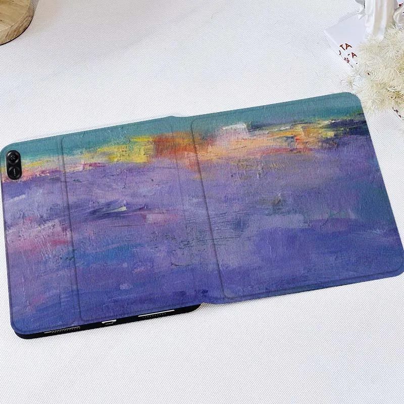

Чехол для планшета Huawei MediaPad T5 T10s M6 M5Lite SE Honor Tab 5 6 7 V7 V8 X8a X9a Pro с абстрактным фиолетовым пейзажем, подарок