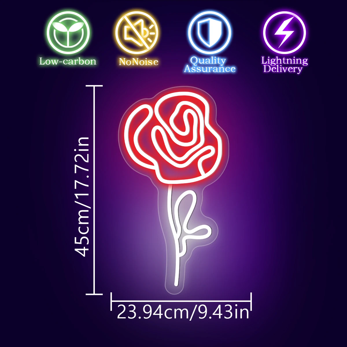 Rose neon Signs for couples to express their love for romantic gifts wedding confession scene decoration to create an atmosphere