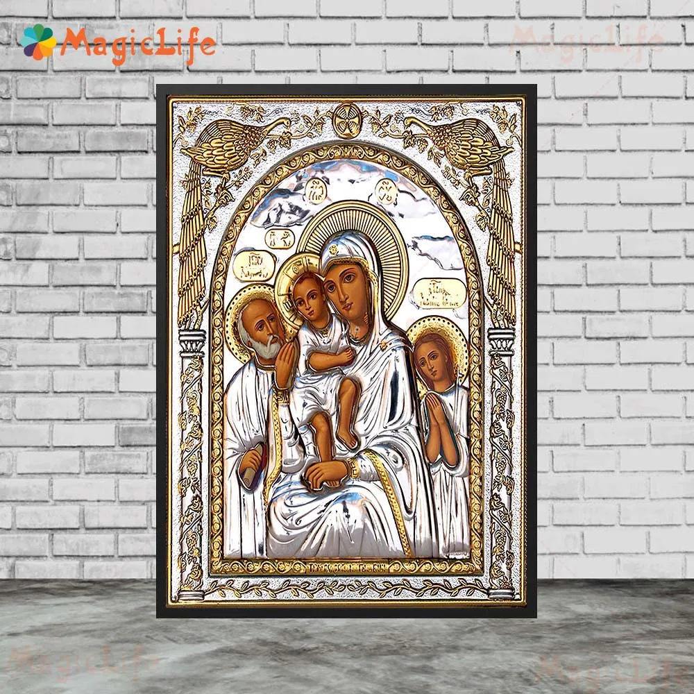 Virgin Mary and Child Christianity Jesus Posters Wall Pictures For Living Room Nordic Poster Wall Art Canvas Painting Unframed