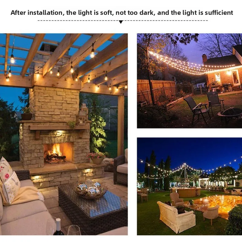 Outdoor Waterproof Light String Decorative Lamp Holder Camping Tent Wedding Series Led Atmosphere String Lights Night Market