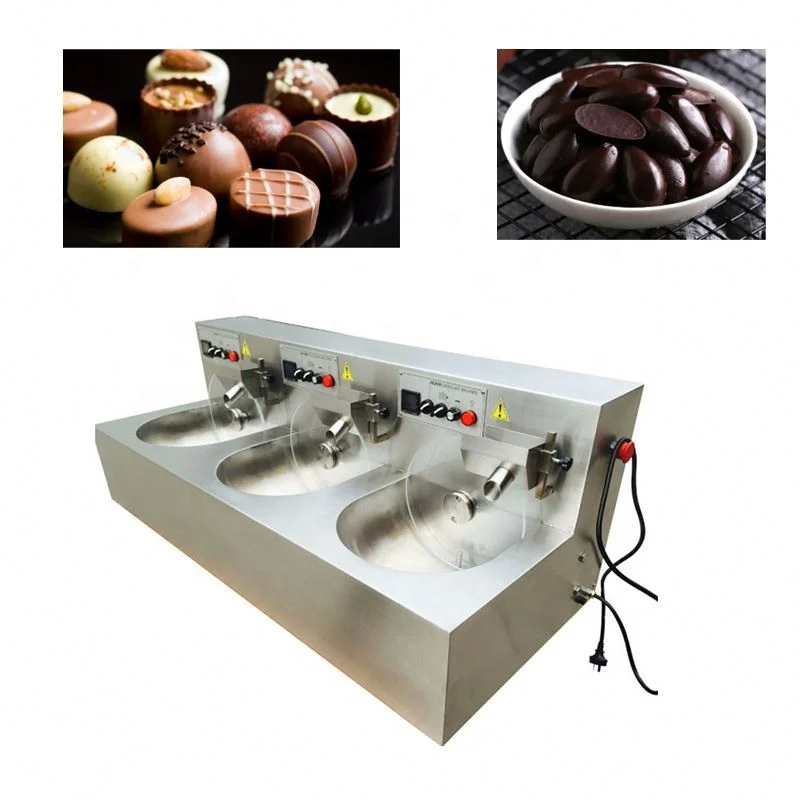 Small Multi-function Chocolate Tempering & Panning Machine, Commercial Chocolate Melting Coating Equipment