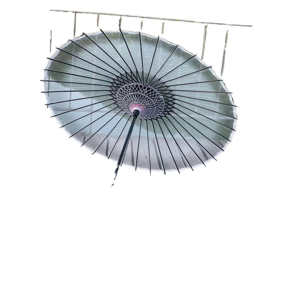 

Silk umbrella gradual change gray, ancient style, wedding photography, Chinese long handle Hanfu dance prop umbrella