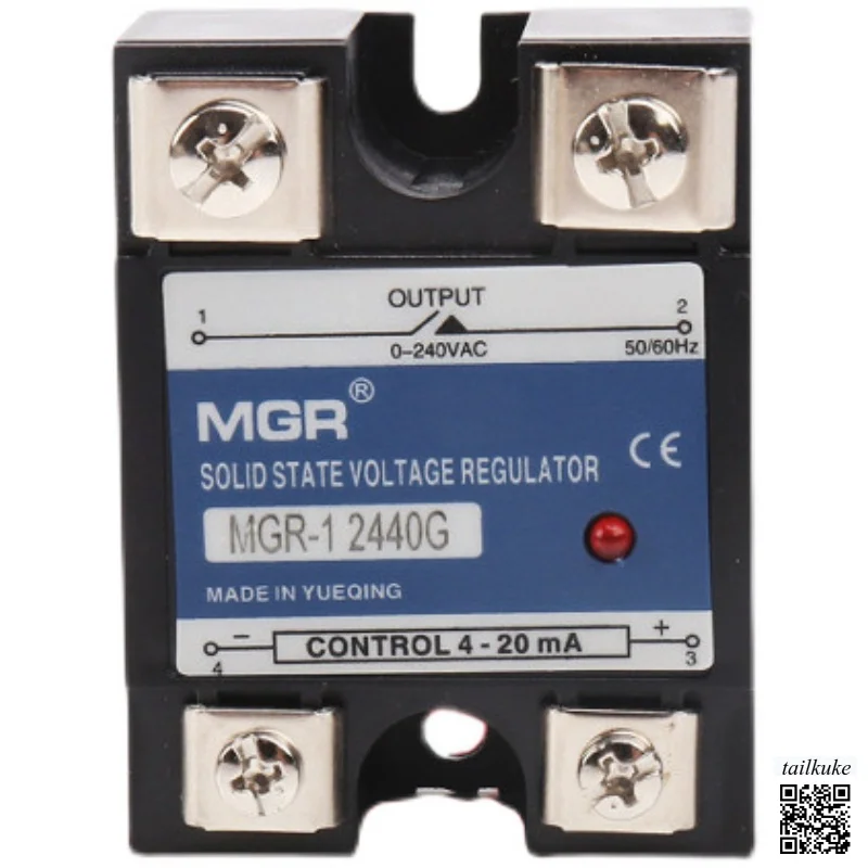 MGR-1 Analog 0-5V 10V 4-20mA Single-phase AC Solid-state Voltage Regulator 25A 40A