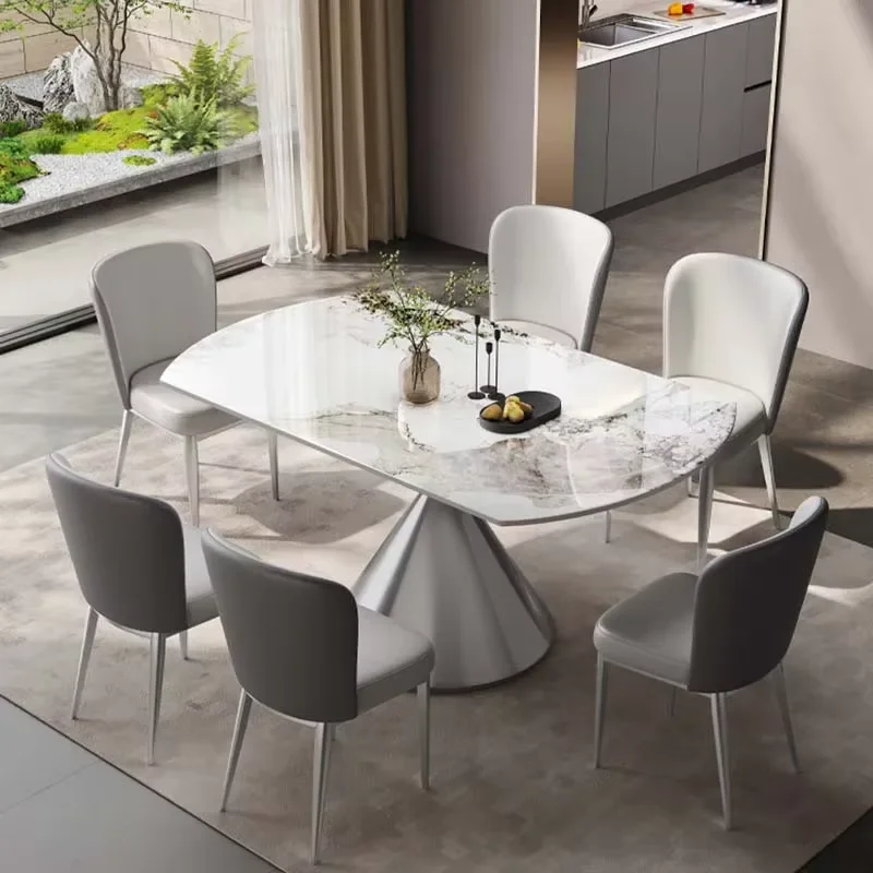 Unfoldsnle Italian Table Oval Extendable Long Modern Living Room Dining Table Design Space Saving Tavolo Pranz Home Furniture