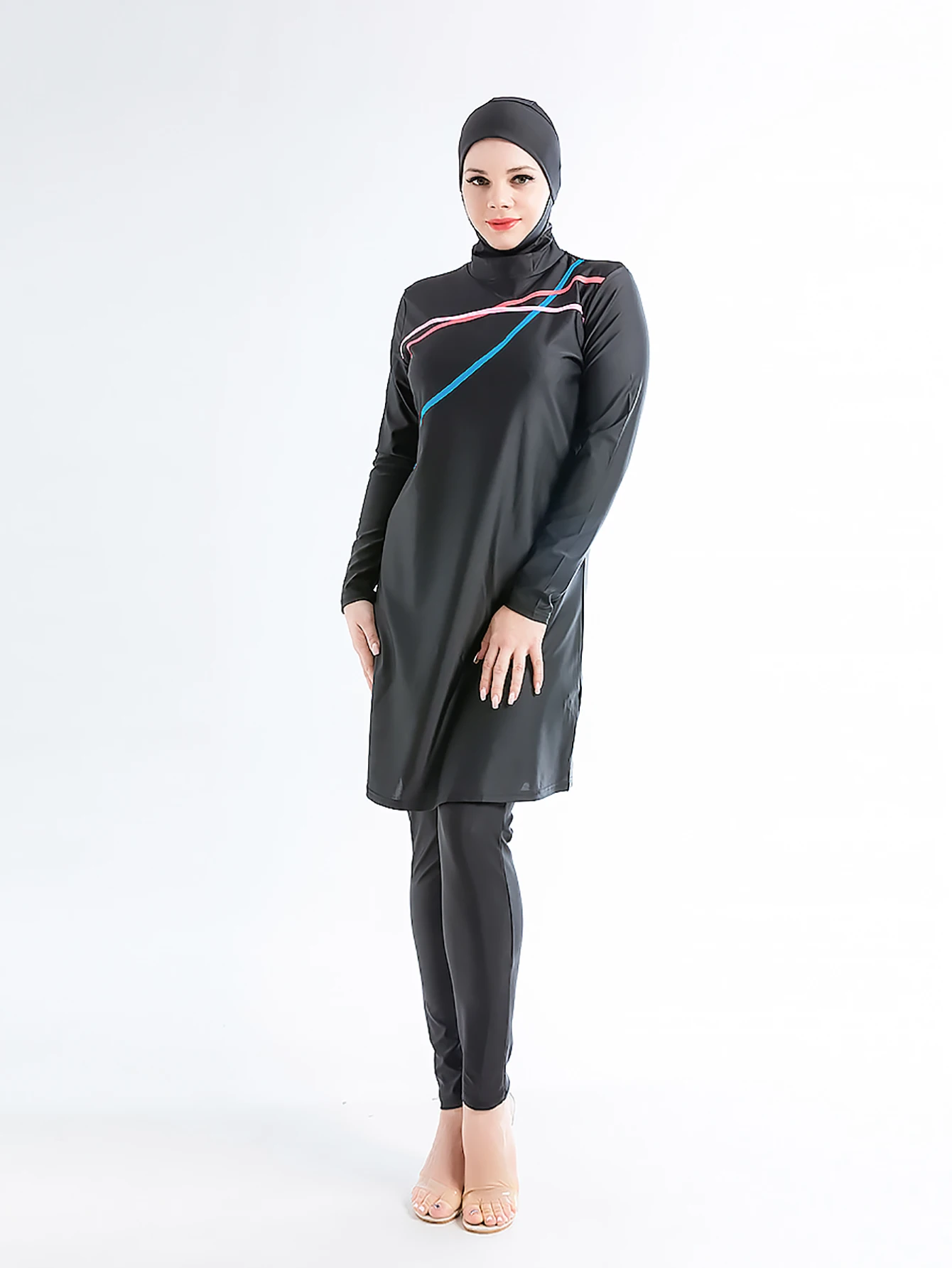 Muslim Swimwear Modest Swimsuit Women Hijab Swimming Suit Islamic Cover Ups Burkini Hijabs For Woman  Long Sleeve Swim Bathing