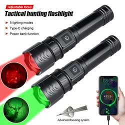 Super Helle 50000lm LED Taktische Jagd Taschenlampe Set Zoom Taschenlampe Nachtsicht IR Taschenlampe Hohe Fokus Laterne 18650 Batterie