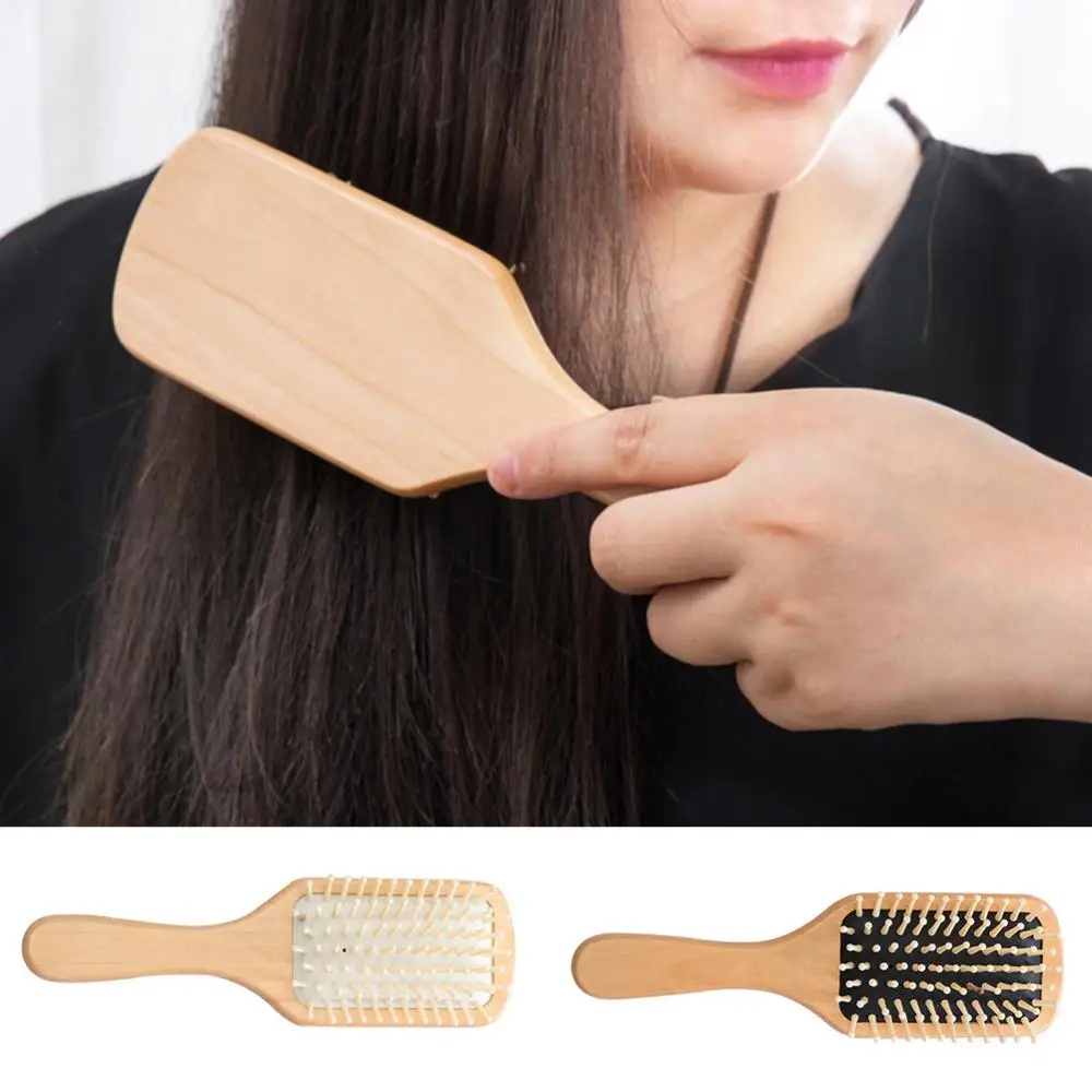 22.5cm Wooden Air Bag Massage Comb Anti-static SPA Head Massager Hair Brush Shampoo Brush Head Scalp Washing Hairdressing Tool