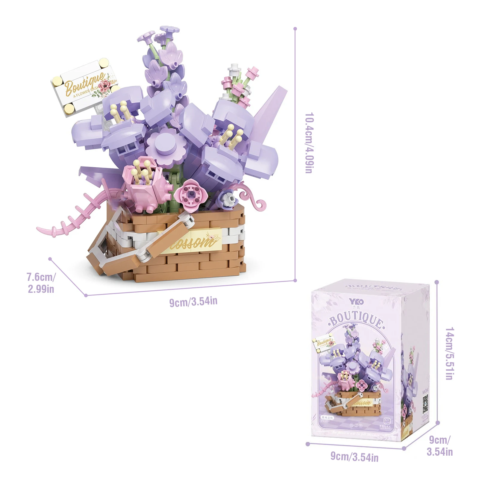 花束ビルディングブロック多肉植物人工バスケットキット DIY 盆栽庭レンガ DIY 鉢植えモデルのおもちゃ子供のため