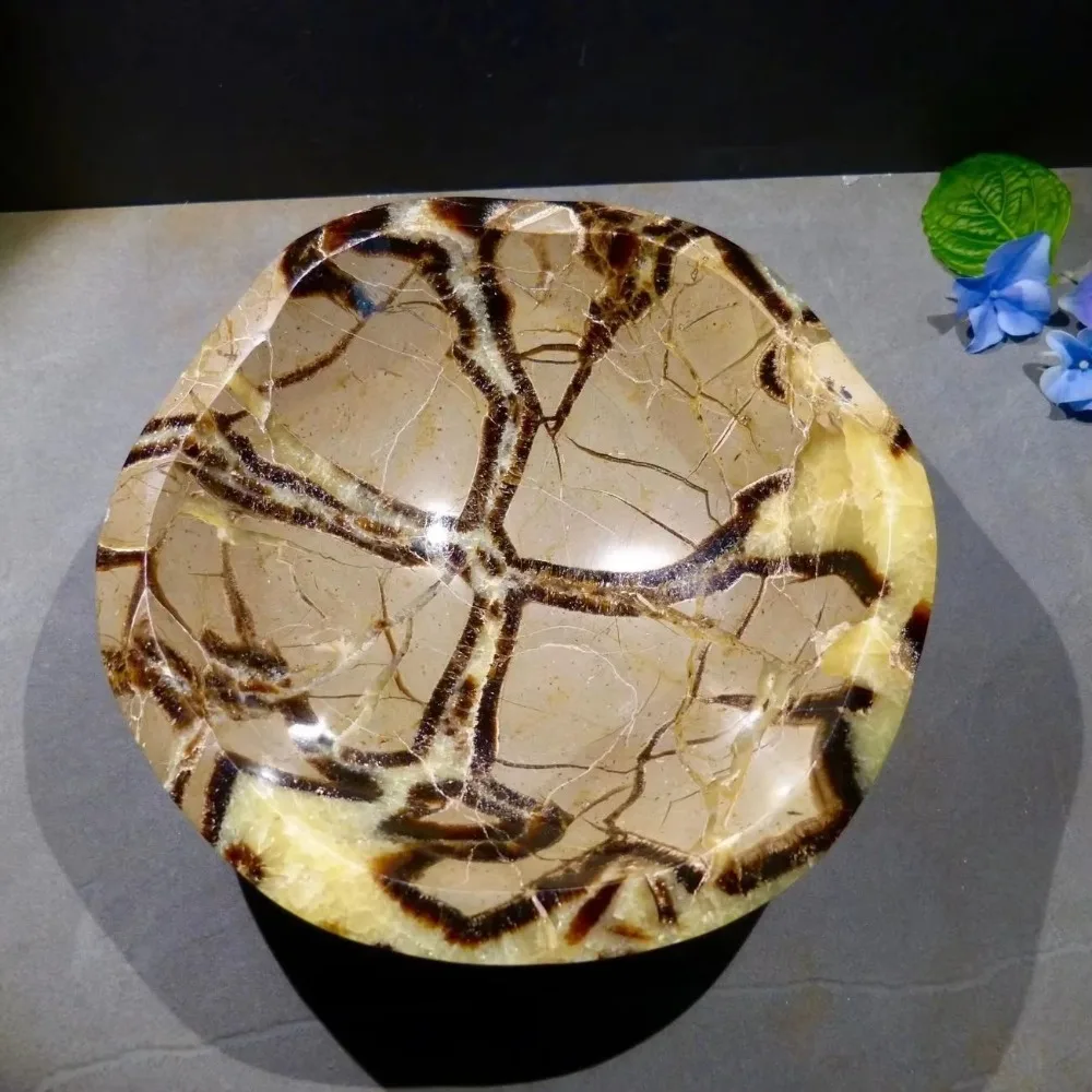 Natural Stone Septarian Large Bowl Polished, Perfect for Home & Office Decor, Ideal Gift for Christmas, Crystal Energy Stones