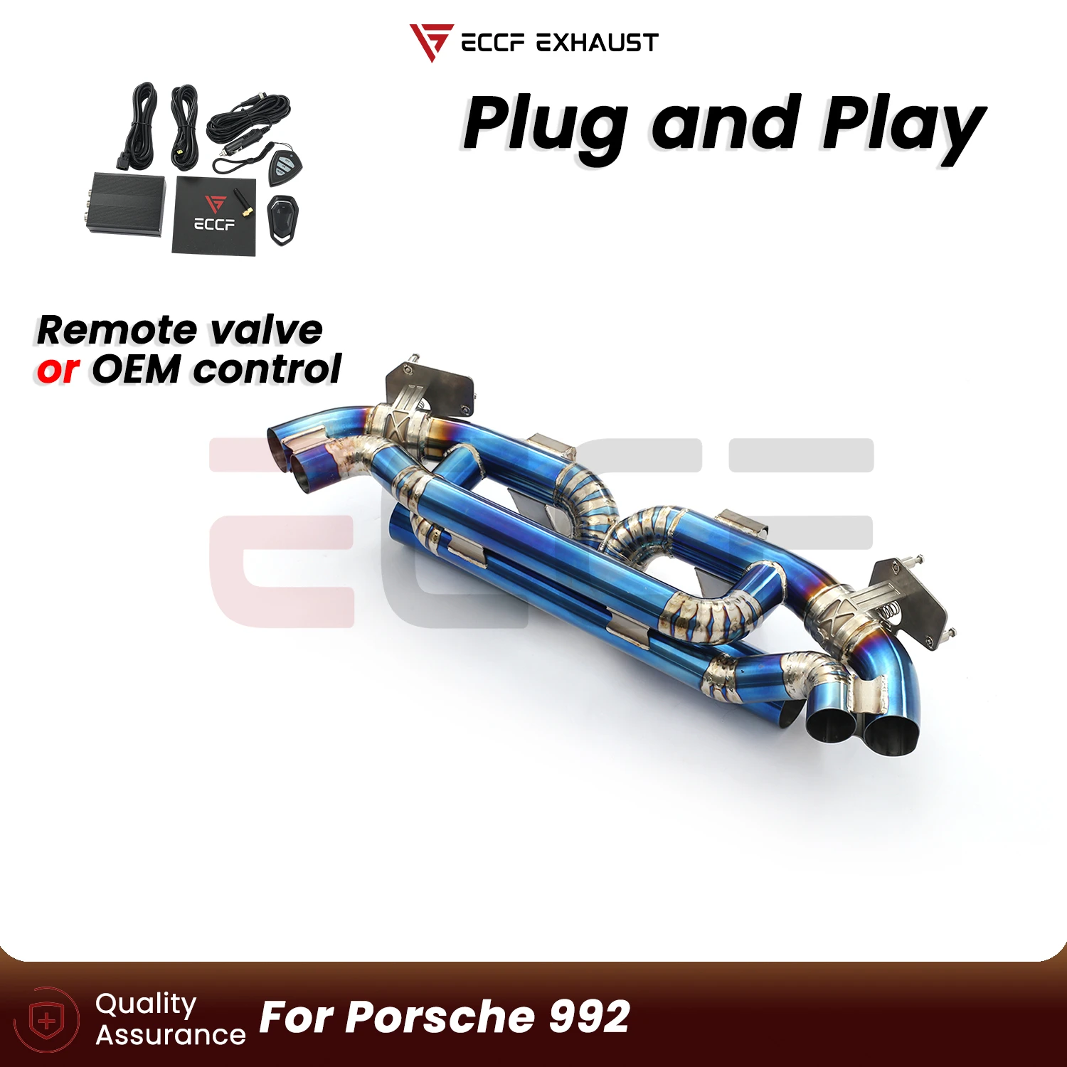 Sporty AK Style Titanium Catback Exhaust System For Porsche 992 Aggressive Exhaust Sound Plug and Play Performance Upgrade