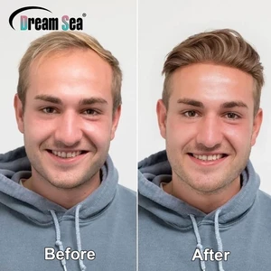 0.06 مللي متر براون مستقيم رجل شعر مستعار V نمط الجبهة رقيقة الخط للرجال 15 سنتيمتر رقيقة جدا الشعر البشري بو الجلد الشعر الاصطناعية ذكر أعلى 10 مبيعات بأموال حقيقية في البرازيل - رقم 3