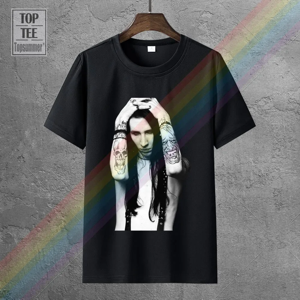 Marilyn Manson T-Shirts Punk Hippie Tshirt Goth Retro Fashion Sweatshirts Elegant Tee Shirt Gothic Emo T-Shirt