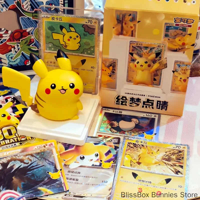 新ポケモン-ドリームスケープ-フラワーシリーズ-30周年記念-ピカチュウフィギュアセット-vol4-ブラインドボックス-ptcg-プロモーションカード-コレクション-おもちゃ-ギフト