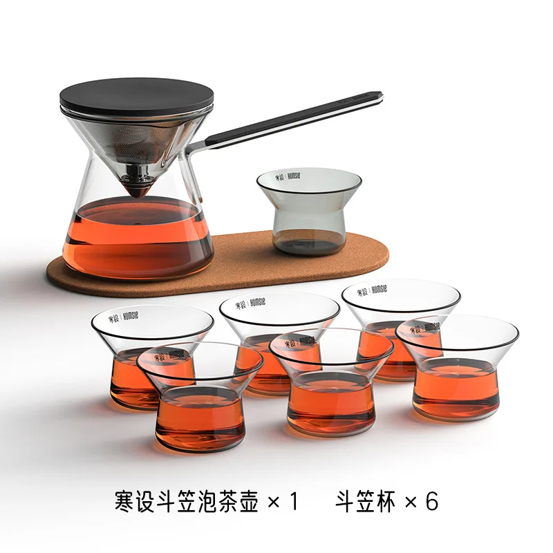 

Стеклянная чашка, магнитный пресс-тип, чайник, высококачественный фильтр для разделения чая, чайник, чайная кружка, чайный сервиз