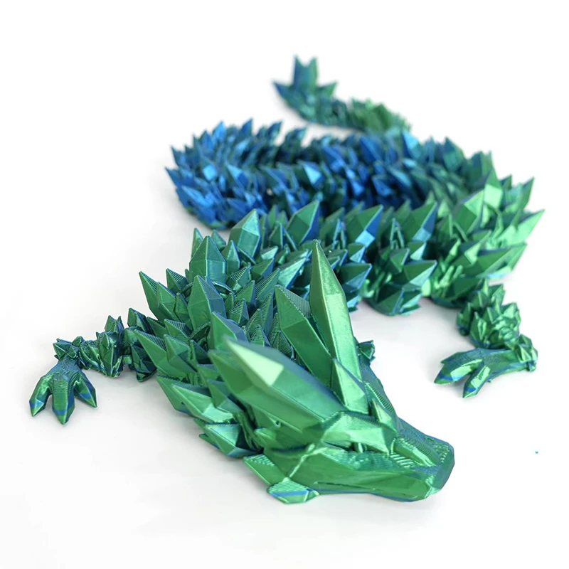 3D Printed Dragon Figures Multi-Jointed Movable Dragon Model Toys Tabletop Decorative Ornament Birthday Gifts