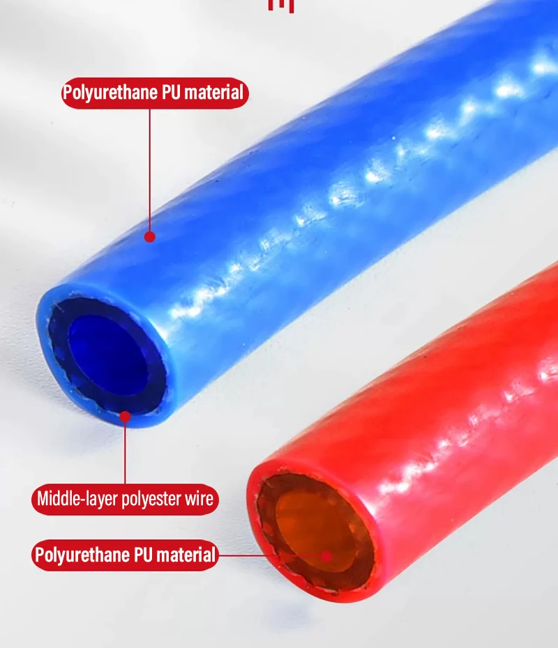 AGASHE High-Pressure Air Compressor Hose - 15Bar, 30FT/9.14M Length, with Quick Connect Coupler & Adapter | 3-Layer PU Braided