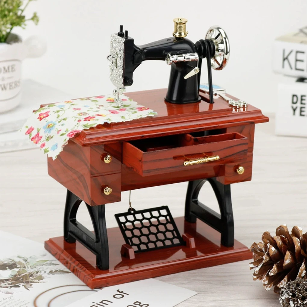 ABS Plastic Sewing Machine Formusic Box Realistic Shape Exquisite Workmanship Usage When Opening