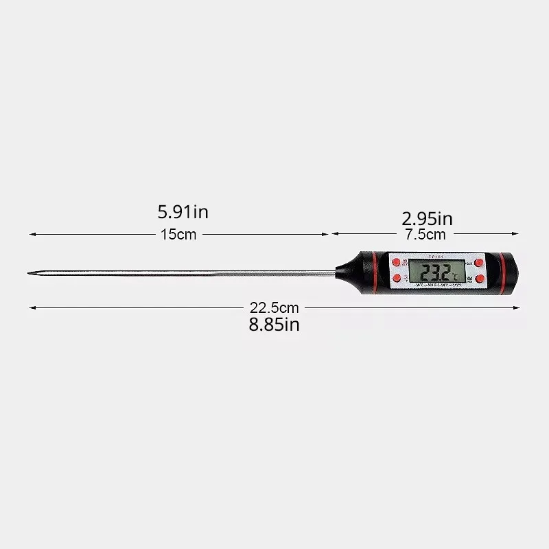 Portable Pen Style Digital Kitchen Thermometer, Barbecue Meat, Water, Oil, Milk, Cooking Electronic Probe Thermometer