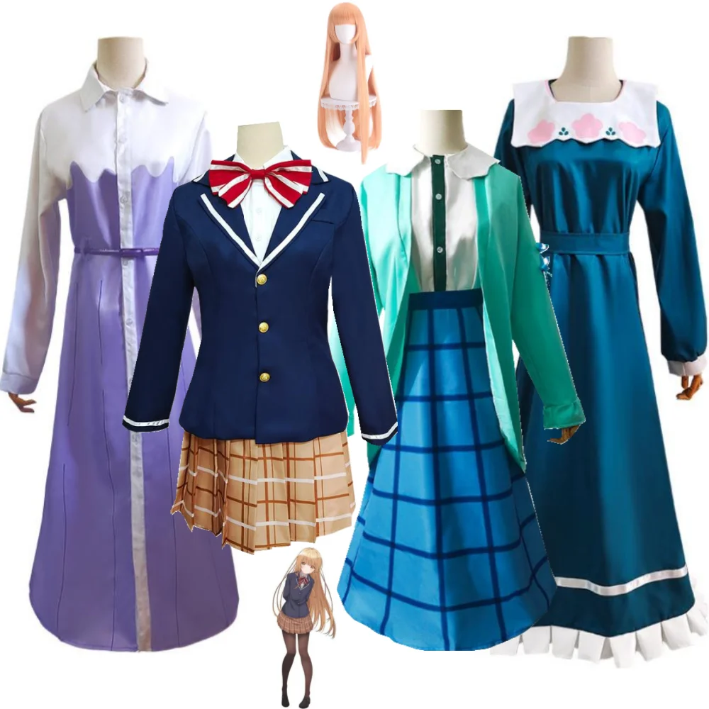 

Anime The Angel Next Door Spoils Me Rotten Shiina Mahiru Cosplay Costume Wig Daily Clothing School JK Uniform Hallowen Suit