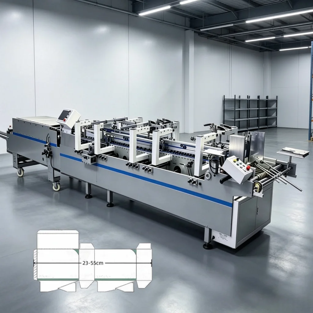 3A 650G Automatic Multi-Functional Crash Lock Bottom Folder Gluer Machine