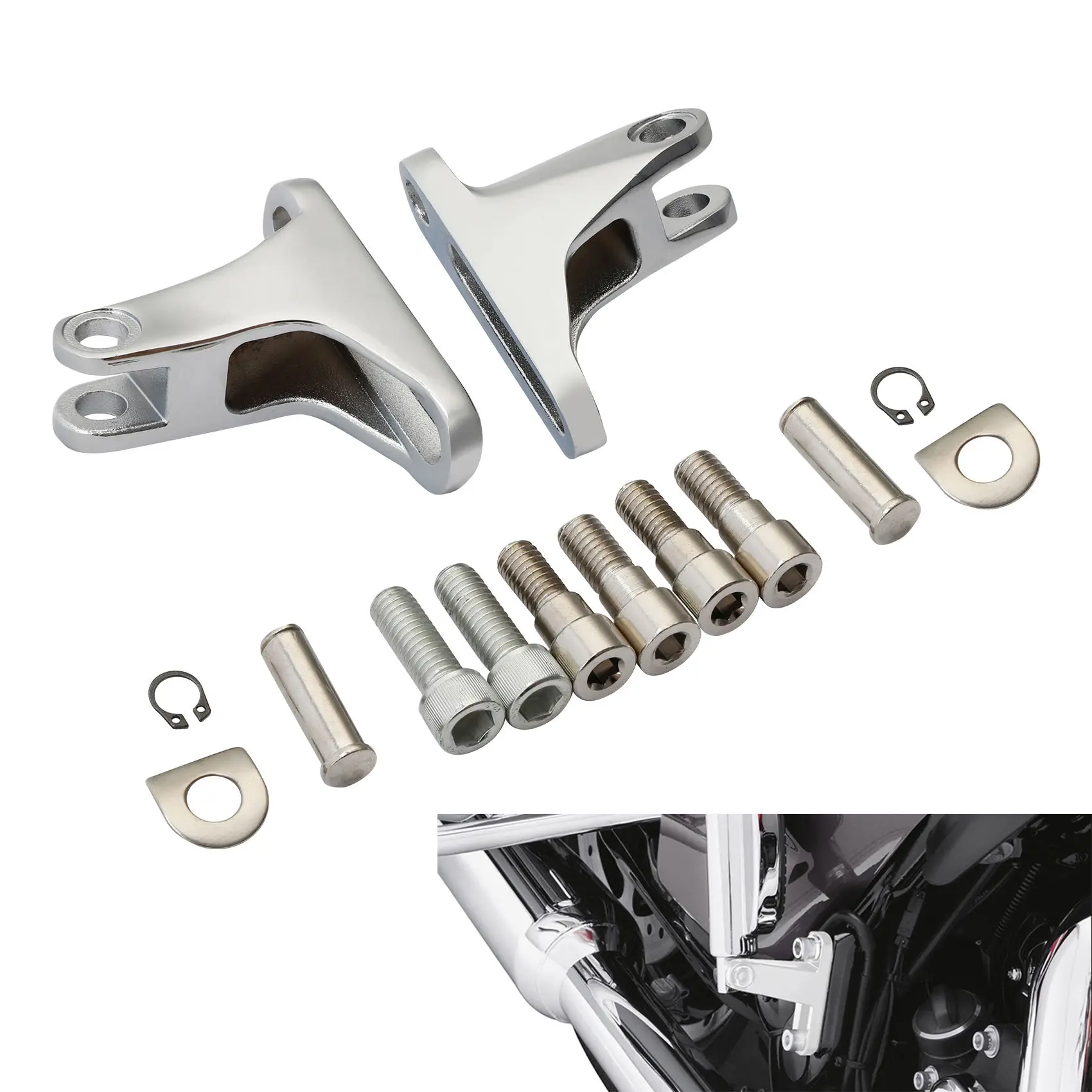 New Motorcycle Rear Mini FootPegs Footboard Mounts For Harley Touring Electra Street Road Glide 1993-2025 Passenger DONGRAN