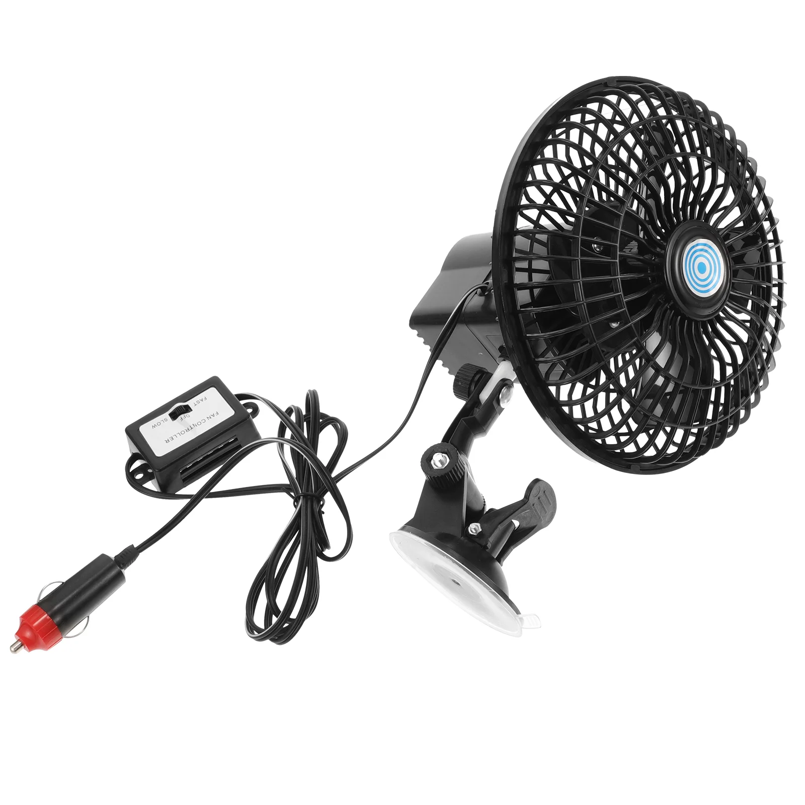 6 Inch Air Fan for Car Auto Electric Cooling USB Radiator Fans The Vehicle Rear Seat 12v Adjust