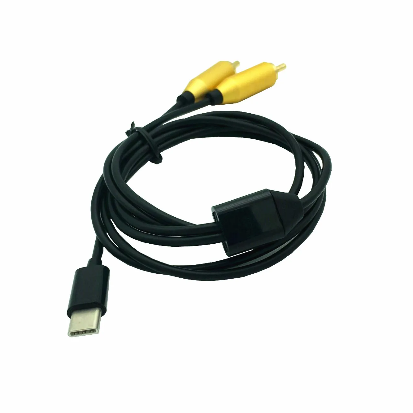 Huybaa Cavo USB-C A 2 RCA Maschio – Adattatore Audio Stereo Con Chip DAC 24bit/96kHz, Compatto E Resistente, Perfetto Per Amplificatori E Hi-Fi