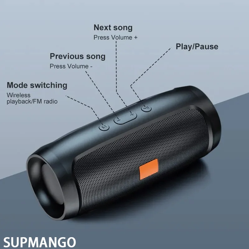 Portable Bluetooth speaker Heavy subwoofer Subwoofer Small outdoor home smart Bluetooth wireless speaker