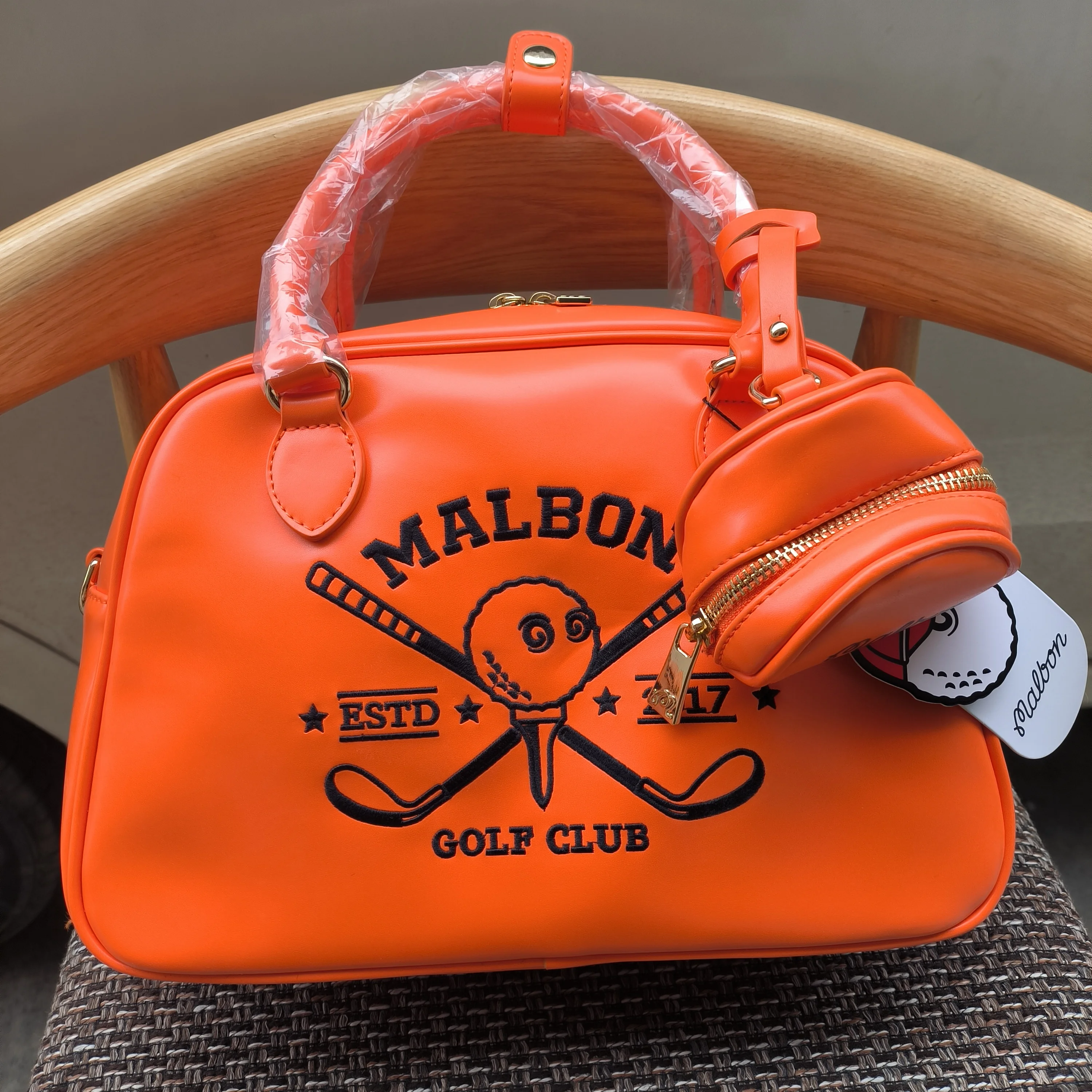 

Orange Golf Tote Bag - Fashionable Crossbody Carry, Apparel Organizer (Vibrant Tangerine)