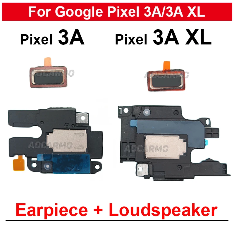 Replacement Parts For Google Pixel 3A XL 3AXL Earpiece Ear Speaker + Bottom Loudspeaker Buzzer Flex Cable