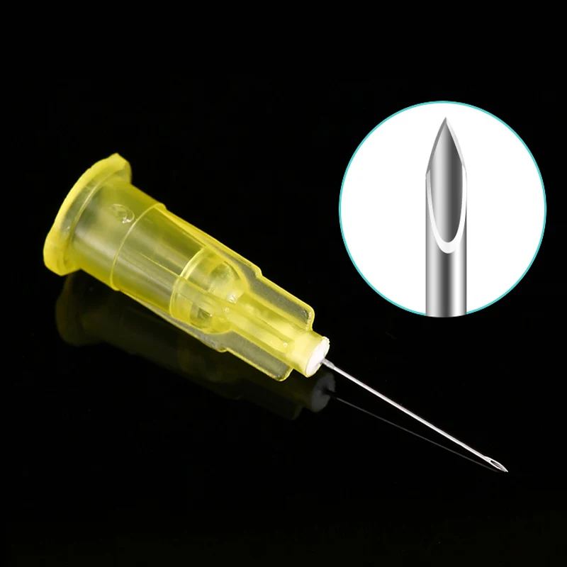 100 sztuk bezbolesna mała igła 30G 13mm 4mm 25mm jednorazowe 30G medyczne mikro-plastikowe wtryski kosmetyczne sterylne igły