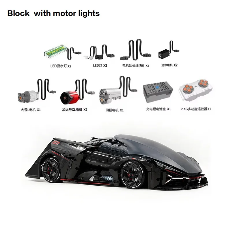 

Hot sales 2884PCS Technical 10644 1:8 Lambo Concept Car Building Blocks Model Sports Car Construction Toys for Adults Boys Gifts