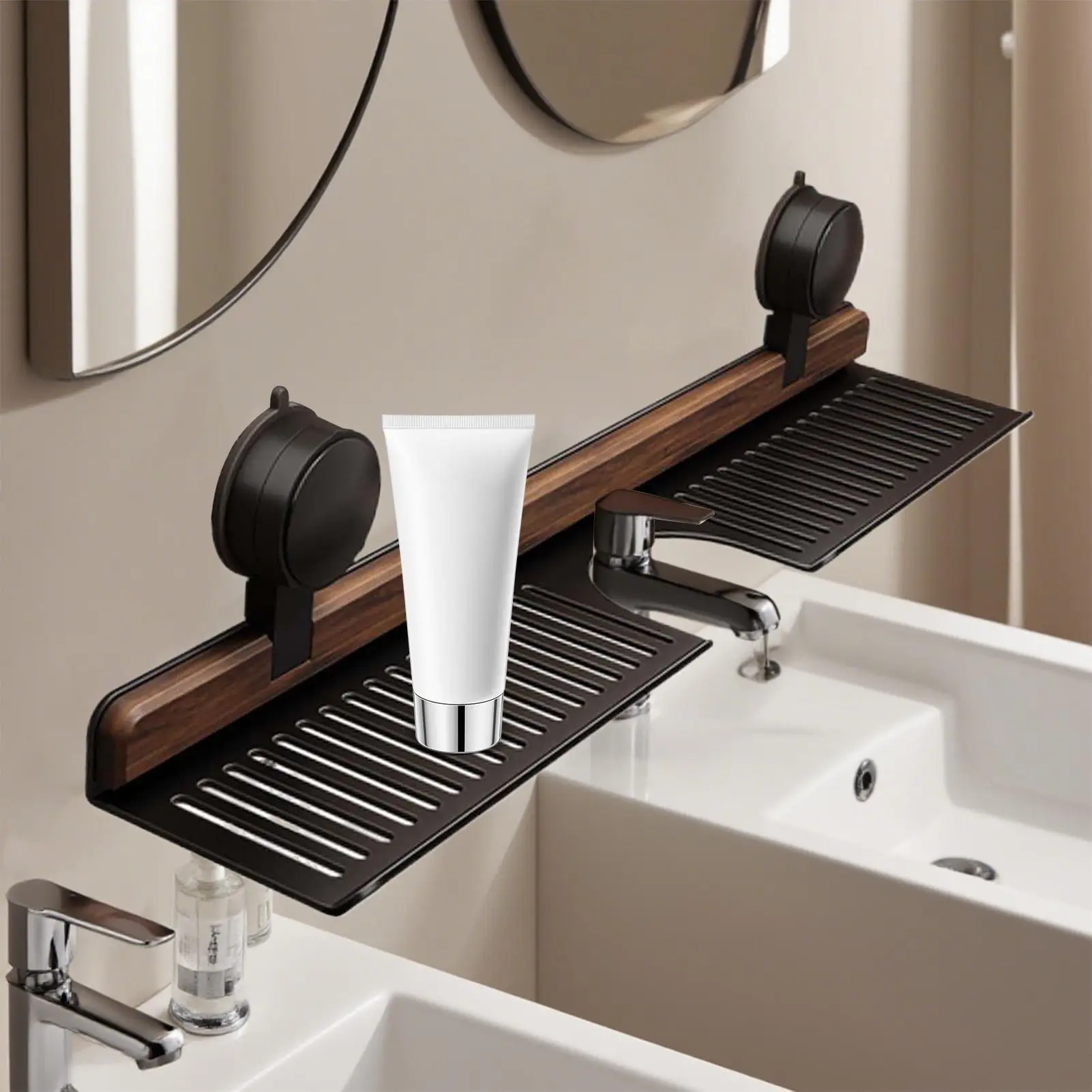

Suction Shower Shelf Shower Organizer with Suction Cup Heavy Duty Storage Rack Tray Stand Holder for Bedroom Rv Dorm Restroom