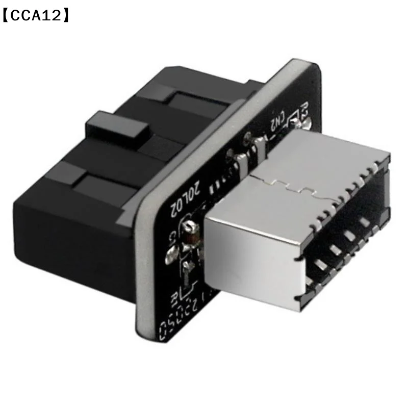 USB 3.0 Type-E Female To 19-Pin Male Adapter For Internal Motherboard Connection - Vertical Header Splitter For Type C〔CCA12〕