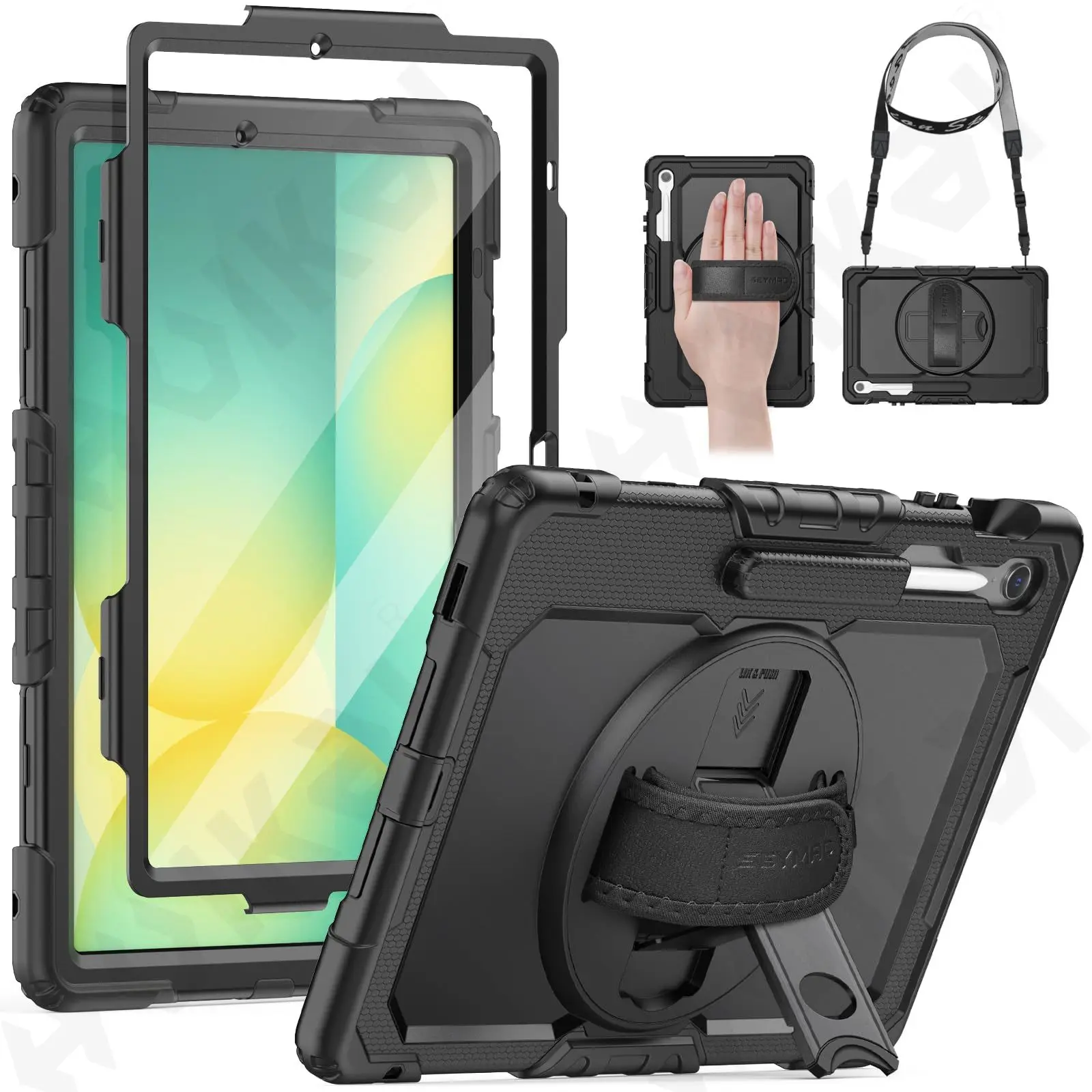 Case For Samsung Tab S10 FE Plus 13.1 inch  Heavy Duty Shockproof Protective Case 360° Rotating Stand Cover
