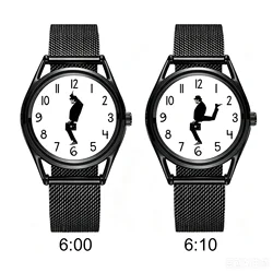 FEB 30TH-Montre unisexe pour hommes, design créatif, étanche, bracelet en acier inoxydable