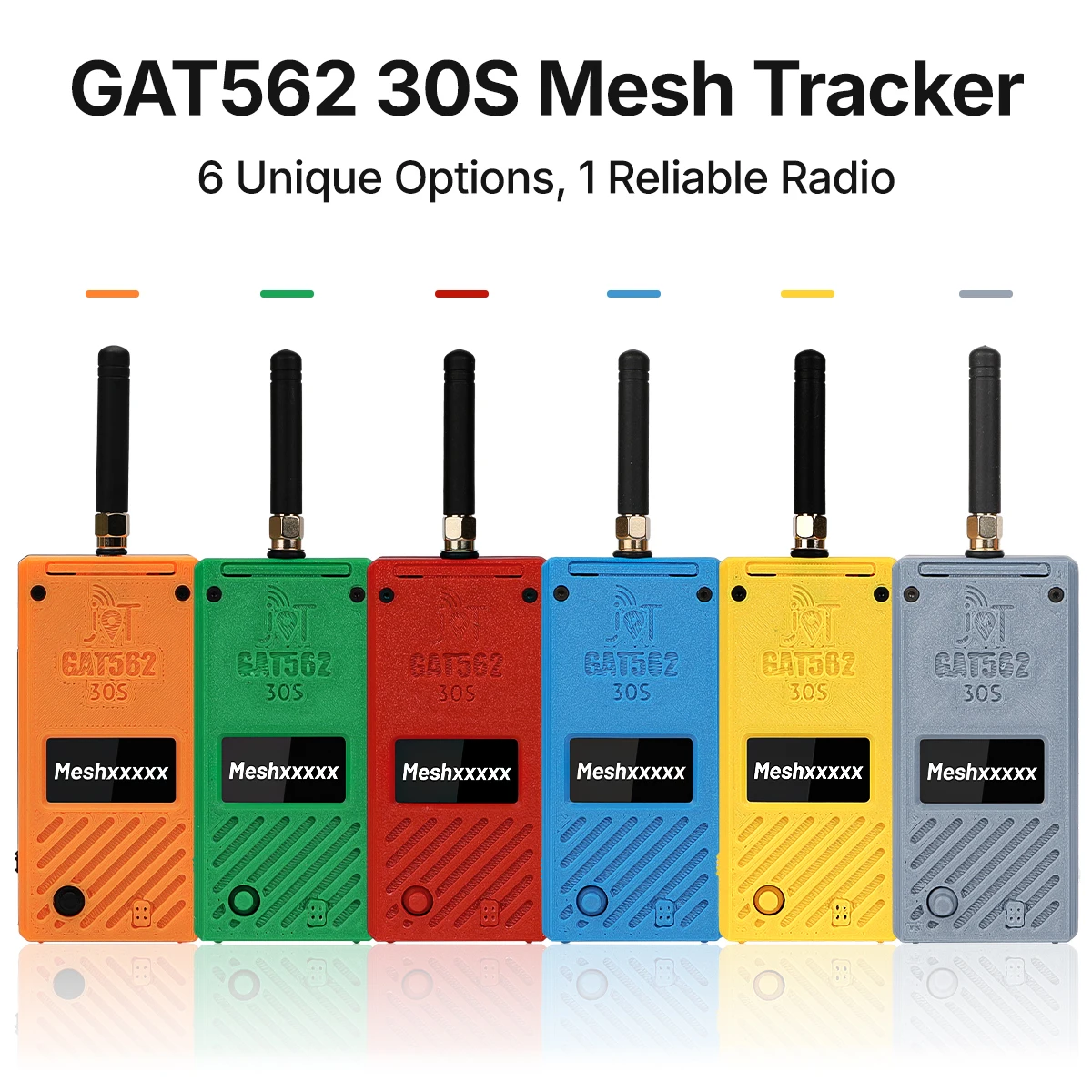 

GAT562 30s Meshtastic LoRa Radio Device with nRF52840 SX1262 Lora Module L76K GPS Meshcore LoRawan Tracker Node Color Case