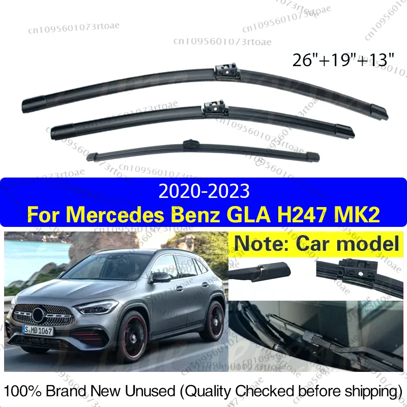 

For Mercedes Benz GLA H247 MK2 2020 2021 2022 2023 Wiper Blades Windscreen Window Rain Brush GLA200 GLA220 GLA250 GLA180 200 250