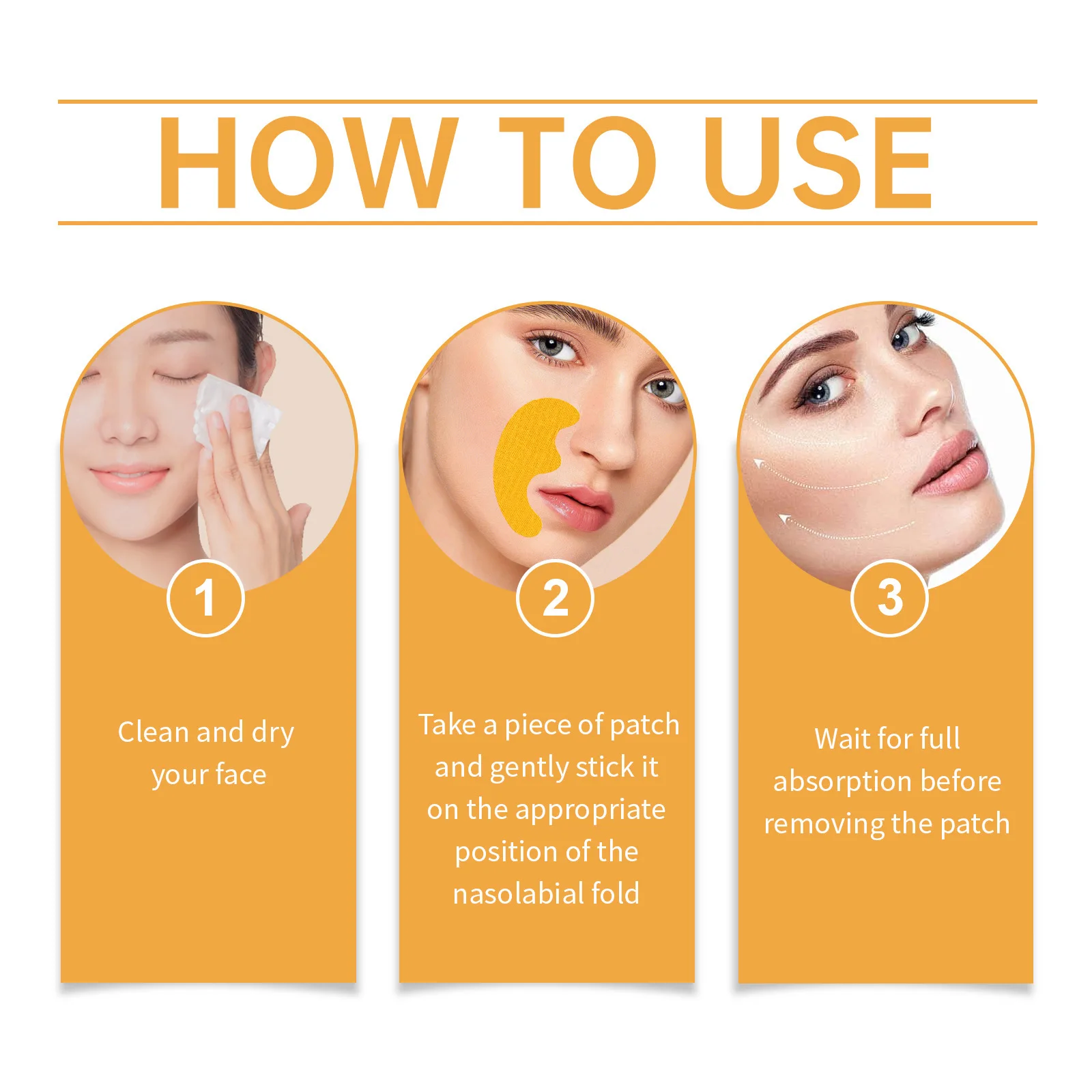 إزالة التجاعيد التصحيح الهيالورونيك الأنفية طيات شد الوجه ملصق ثبات الجبين خطوط دقيقة هلام مكافحة الشيخوخة قناع الكولاجين